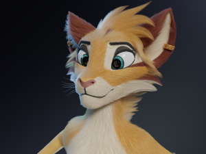 Aurora Anthro Cat Modelo 3D