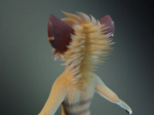 Aurora Anthro Cat 3D Model