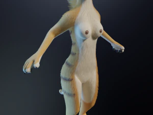 Aurora Anthro Cat 3D Model