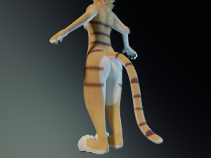 Aurora Anthro Cat Modelo 3D