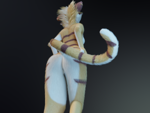 Aurora Anthro Cat Modelo 3D