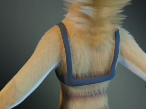 Aurora Anthro Cat 3D Model