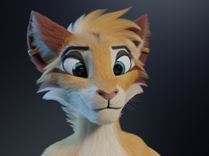 Aurora Anthro Cat Modelo 3D