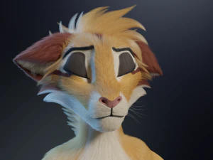 Aurora Anthro Cat 3D Model