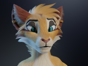 Aurora Anthro Cat Modelo 3D