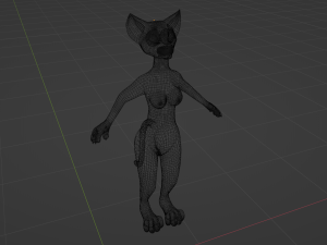 Aurora Anthro Cat Modelo 3D