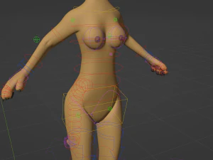 Aurora Anthro Cat 3D Model