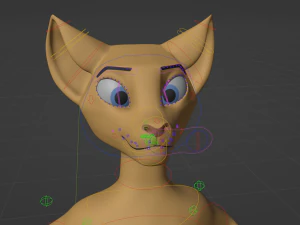 Aurora Anthro Cat 3D Model