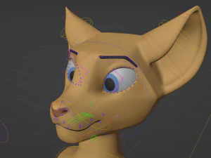Aurora Anthro Cat 3D Model