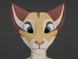 Aurora Anthro Cat 3D Model