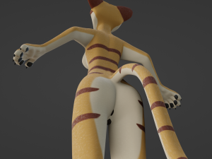 Aurora Anthro Cat Modelo 3D