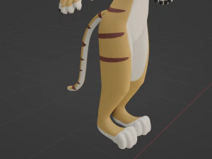 Aurora Anthro Cat 3D Model