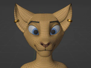 Aurora Anthro Cat 3D Model