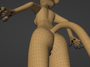Aurora Anthro Cat Modelo 3D