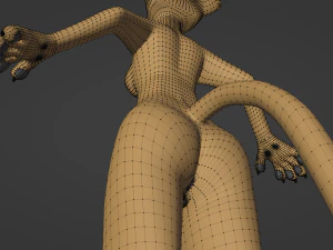 Aurora Anthro Cat 3D Model