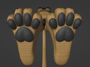 Aurora Anthro Cat 3D Model