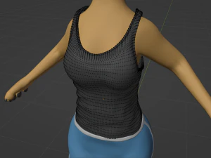 Aurora Anthro Cat 3D Model