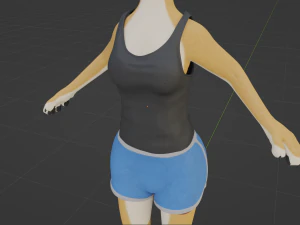 Aurora Anthro Cat 3D Model