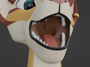 Aurora Anthro Cat 3D Model