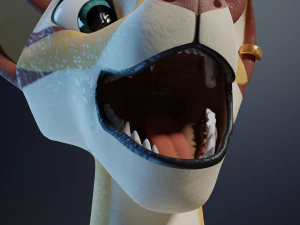 Aurora Anthro Cat 3D Model