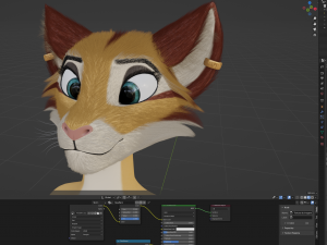 Aurora Anthro Cat Modelo 3D