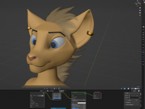 Aurora Anthro Cat Modelo 3D