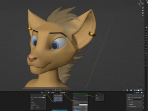 Aurora Anthro Cat 3D Model