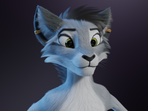 Darla Anthro Cat Modèle 3D