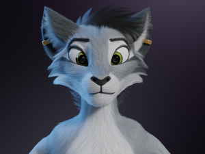 Darla Anthro Cat Modèle 3D