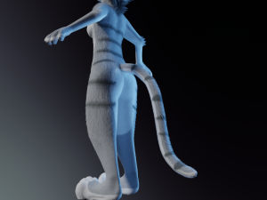 Darla Anthro Cat Modèle 3D