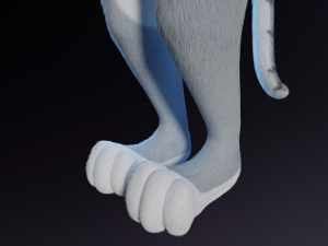 Darla Anthro Cat Modèle 3D