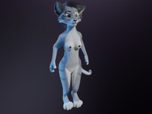 Darla Anthro Cat Modèle 3D