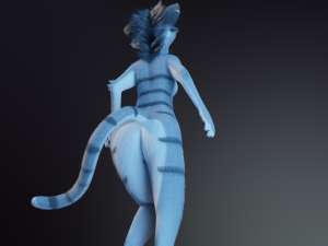 Darla Anthro Cat Modèle 3D