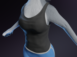 Darla Anthro Cat Modèle 3D