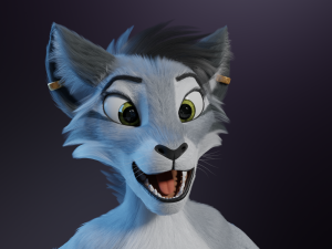 Darla Anthro Cat Modèle 3D