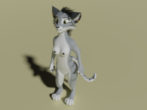 Darla Anthro Cat Modèle 3D