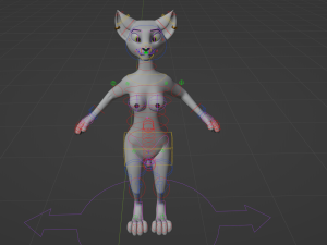 Darla Anthro Cat Modèle 3D