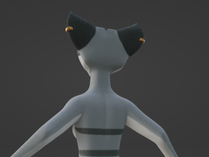 Darla Anthro Cat Modèle 3D