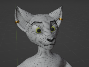 Darla Anthro Cat Modèle 3D