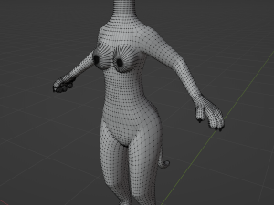 Darla Anthro Cat Modèle 3D