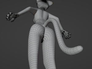 Darla Anthro Cat Modèle 3D
