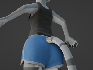 Darla Anthro Cat Modèle 3D