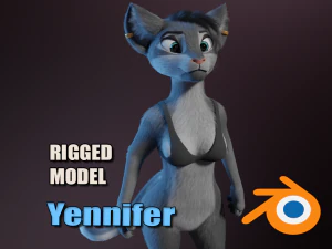 Yennifer Anthro Cat Modello 3D