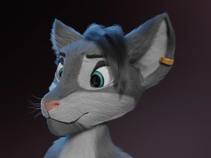 Yennifer Anthro Cat 3D Model