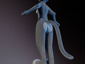 Yennifer Anthro Cat 3D Model