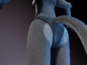 Yennifer Anthro Cat 3D Model