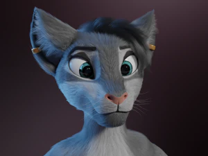 Yennifer Anthro Cat 3D Model