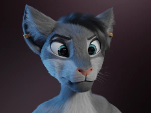 Yennifer Anthro Cat 3D Model