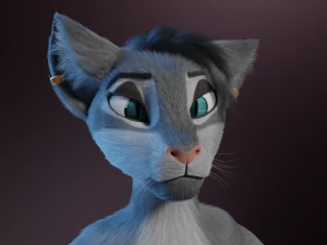 Yennifer Anthro Cat 3D Model