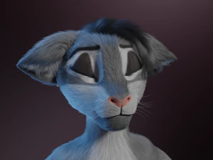 Yennifer Anthro Cat 3D Model